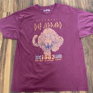 Distressed Def Leopard Tee